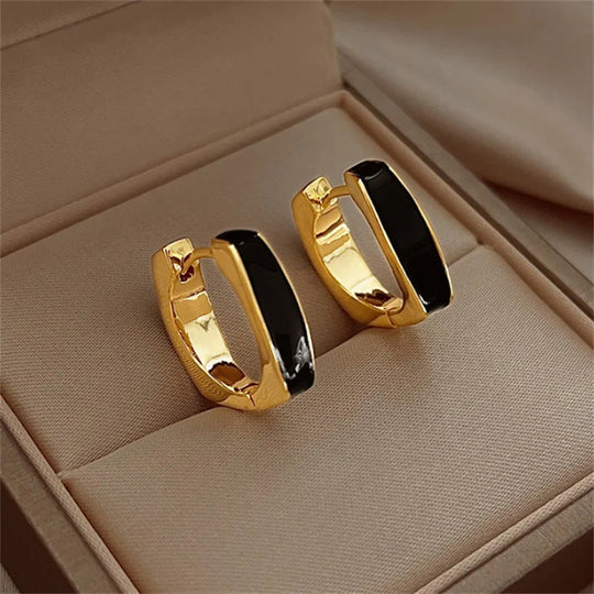 Elegant Rhinestone Hoop Earring