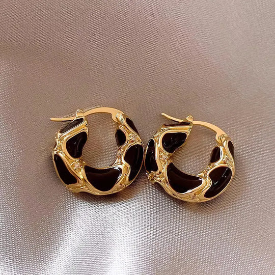 Elegant Rhinestone Hoop Earring