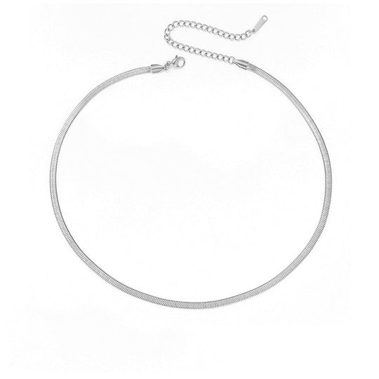 Stella Polished Herringbone Chain Necklace