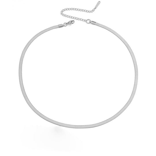 Stella Polished Herringbone Chain Necklace