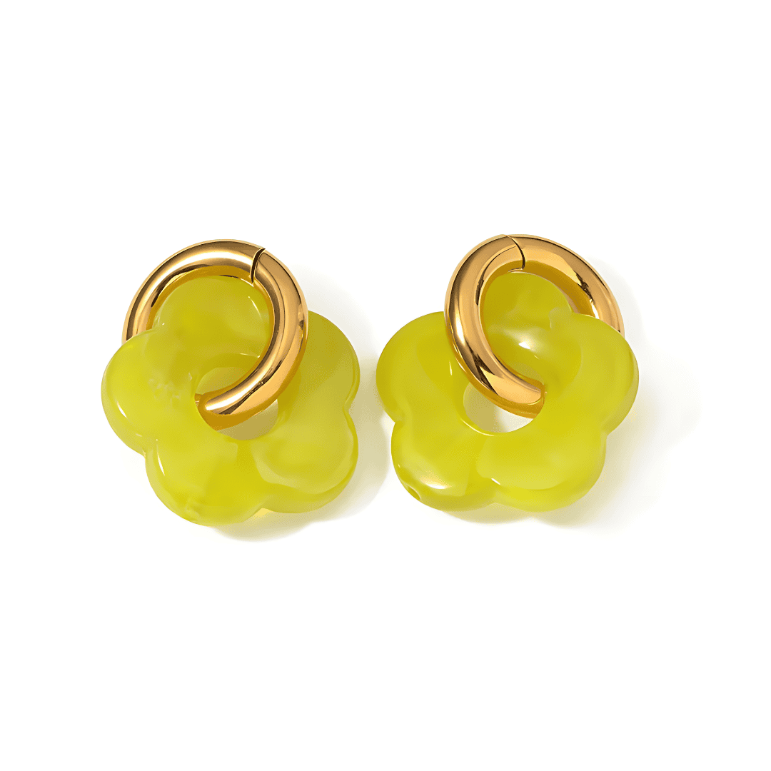 Zara Floral Blossom Hoop Earrings