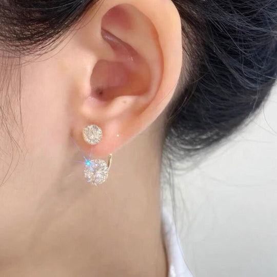 Double-Charmed Zirconia Accent Earrings