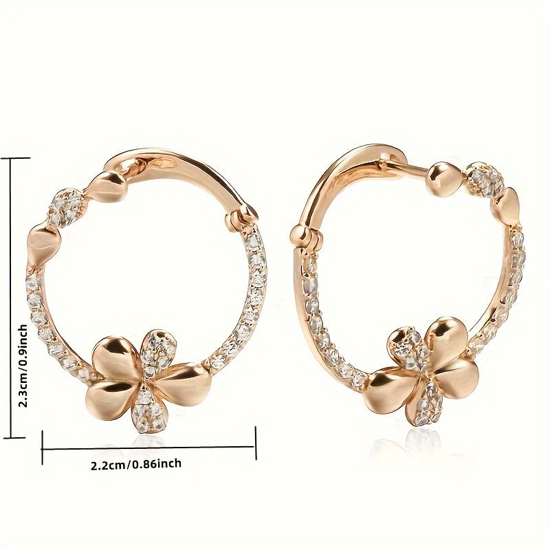 Chic Floral Hoop Earrings