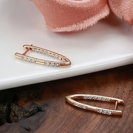 Fashionable & Luxurious V-shape Dangle Earrings
