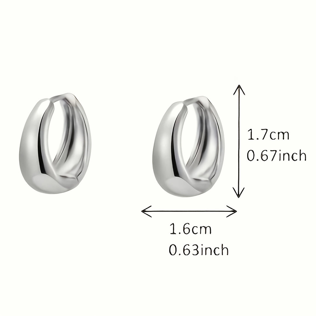 Simple French Hoop Earrings