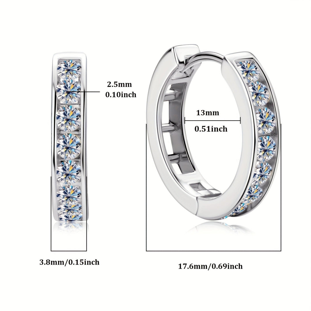 Moissanite Silver Earrings