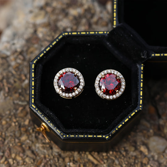 Elegant Round Cubic Zirconia Earrings