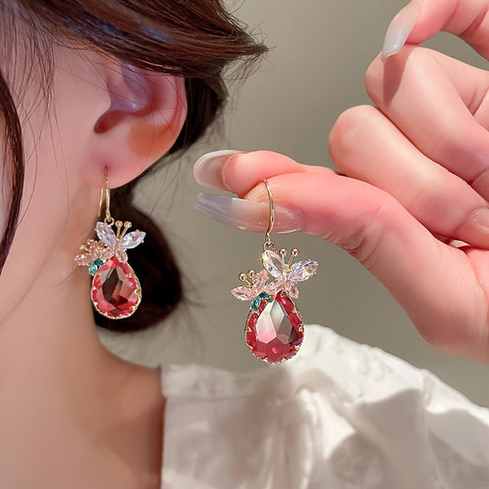 Elegant Flower Drop Dangle Earrings