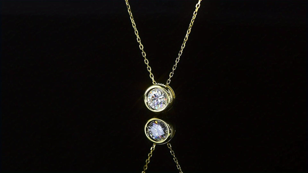 Silver Moissanite Pendant Necklace