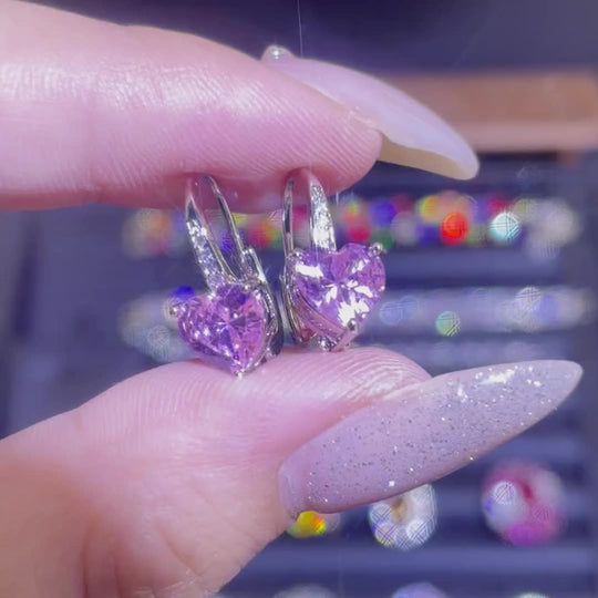 Boho Style Heart-Shaped Hoop Earrings