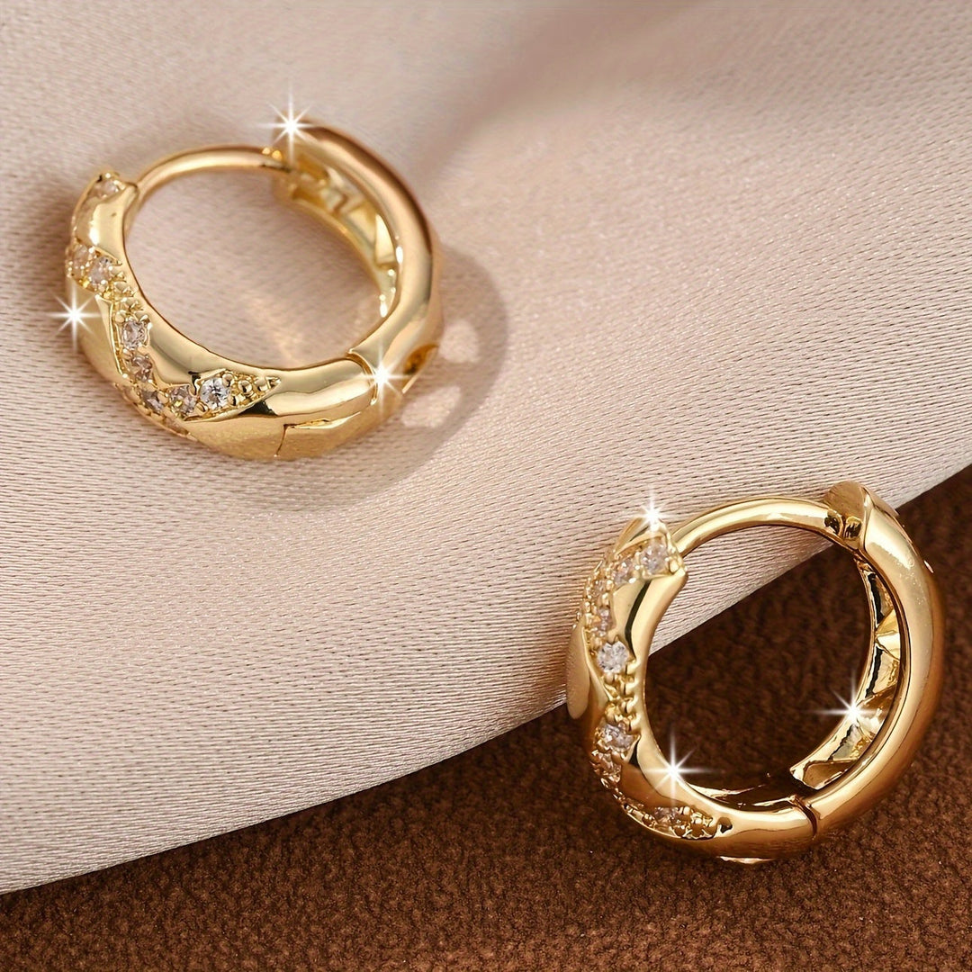 Elegant Bohemian Cross Hoop Earrings
