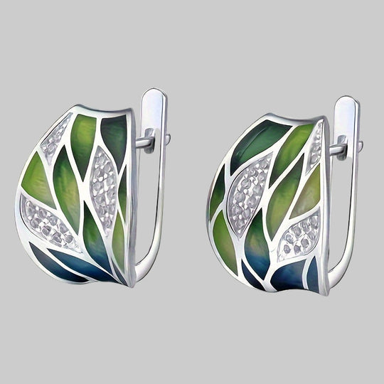 Elegant Boho Copper Zirconia Hoop Earrings