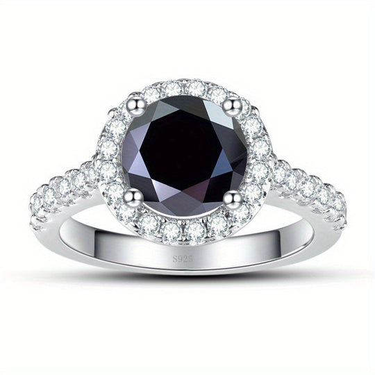 Silver Moissanite Ring