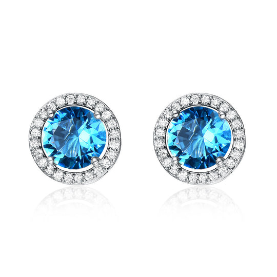 Elegant Round Cubic Zirconia Earrings