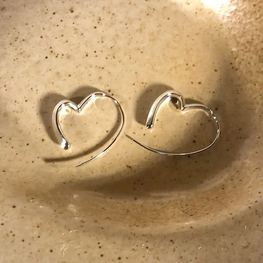 Abstract Heart-Shaped Hoops