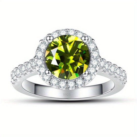 Silver Moissanite Ring