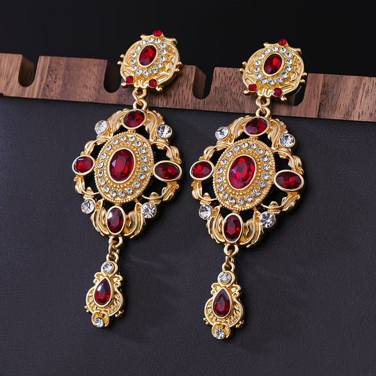 Retro Palace Style Rhinestone Earrings