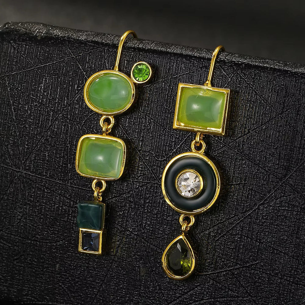 Classic Vintage Charm Green Earrings