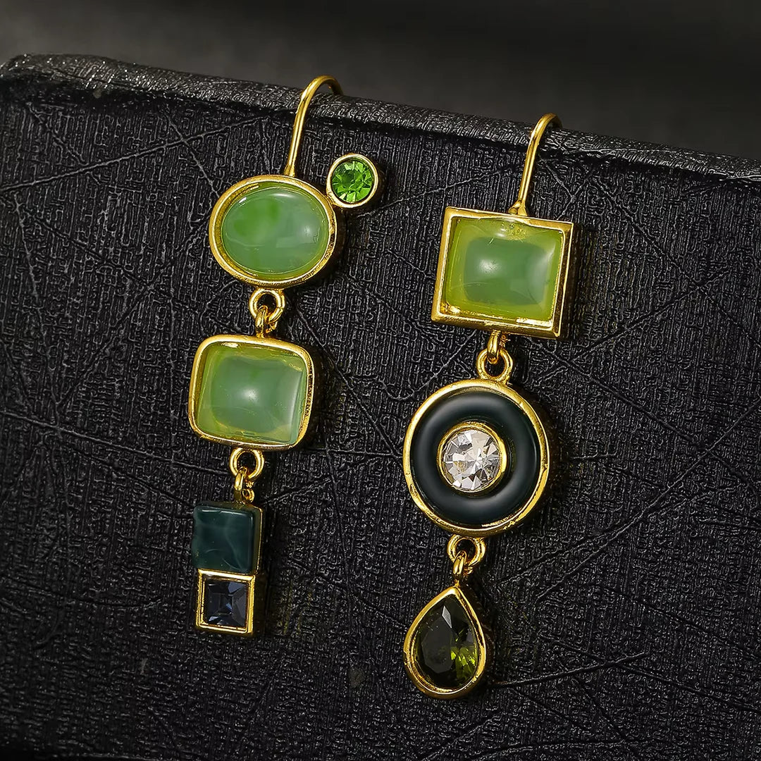 Classic Vintage Charm Green Earrings