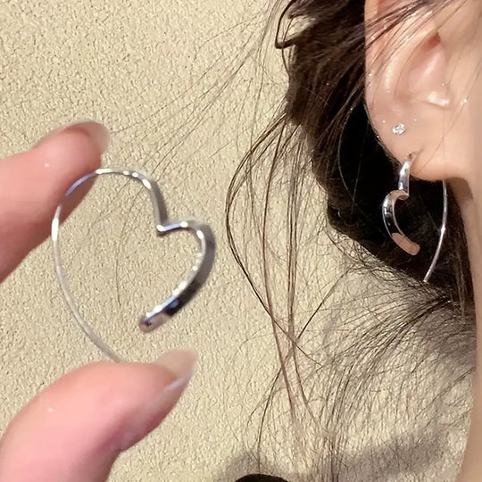 Abstract Heart-Shaped Hoops