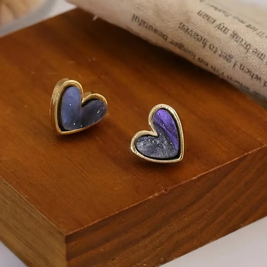 Small Heart-Shaped Stud Earrings