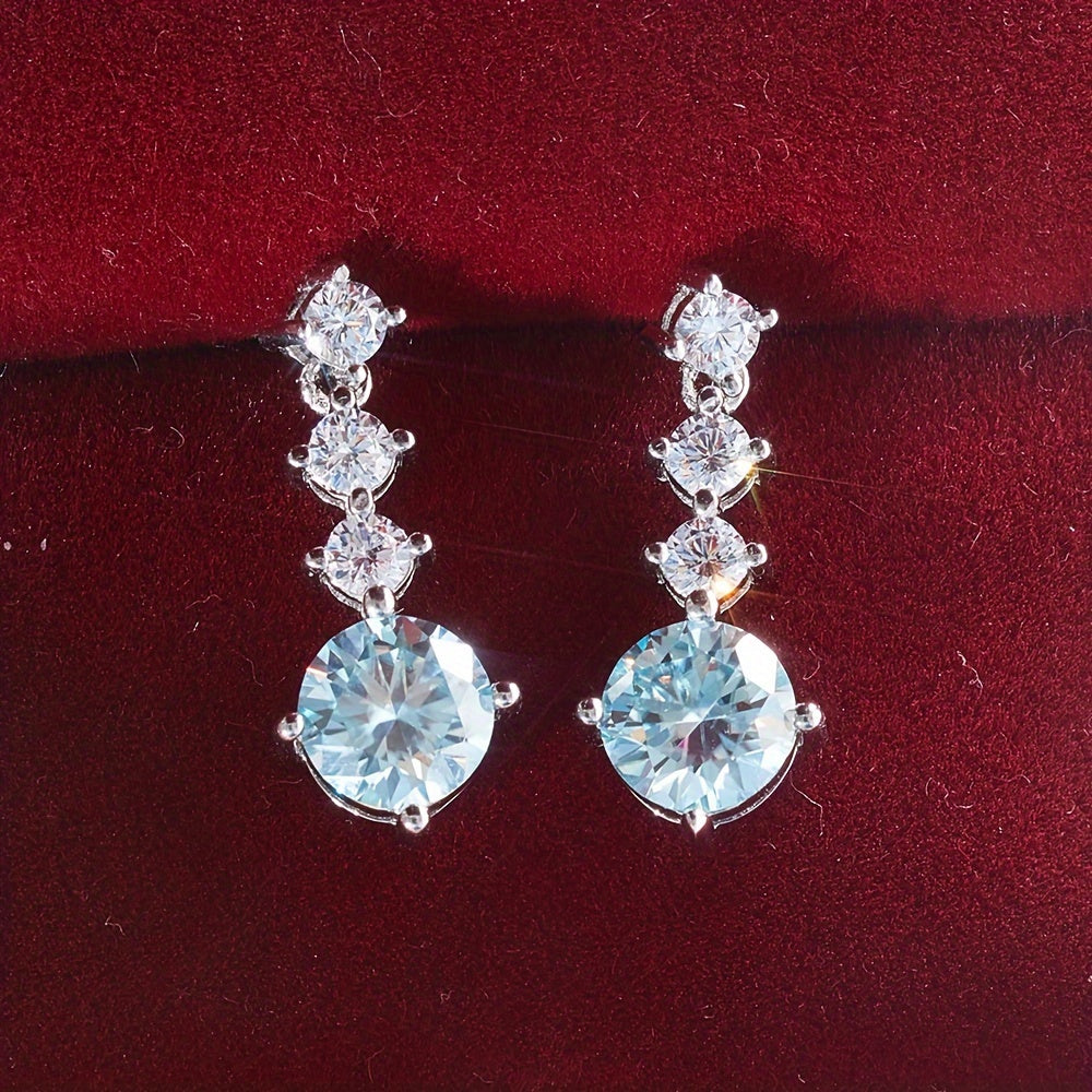 Luxurious Silver Dangle Earrings