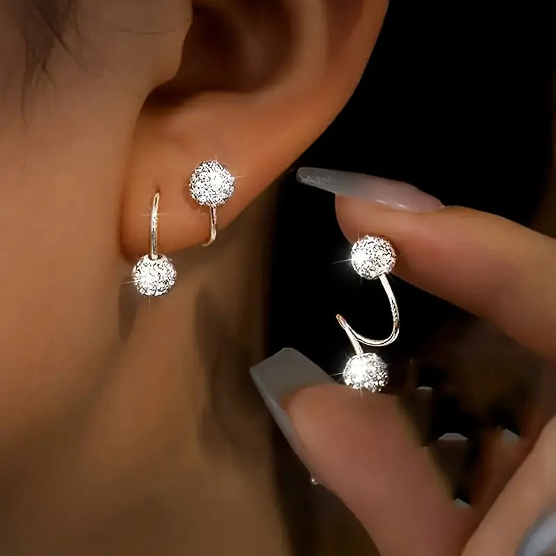 Elegant Twisted Spiral Stud Earrings