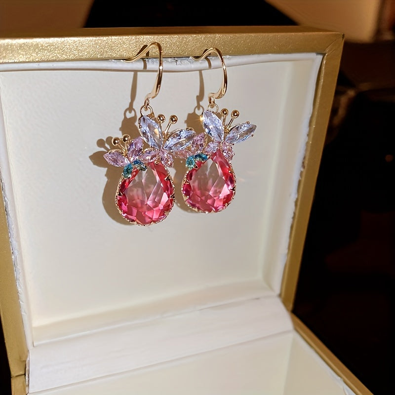 Elegant Flower Drop Dangle Earrings
