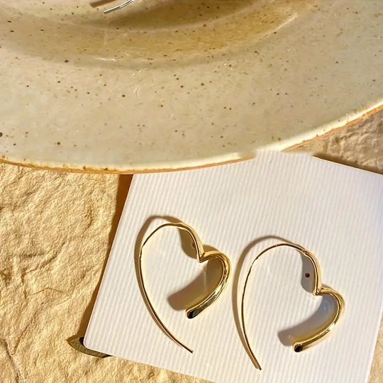 Abstract Heart-Shaped Hoops