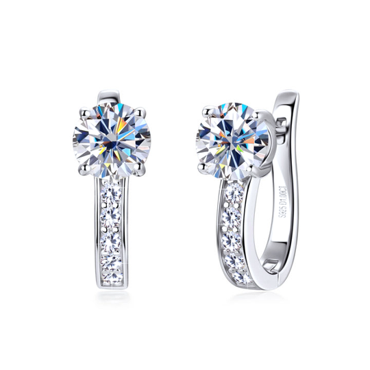 Dainty Moissanite Hug Earrings
