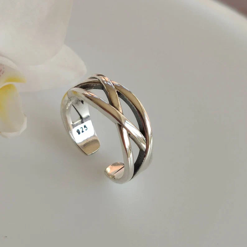 Sculpted Shine Adjustable Ring