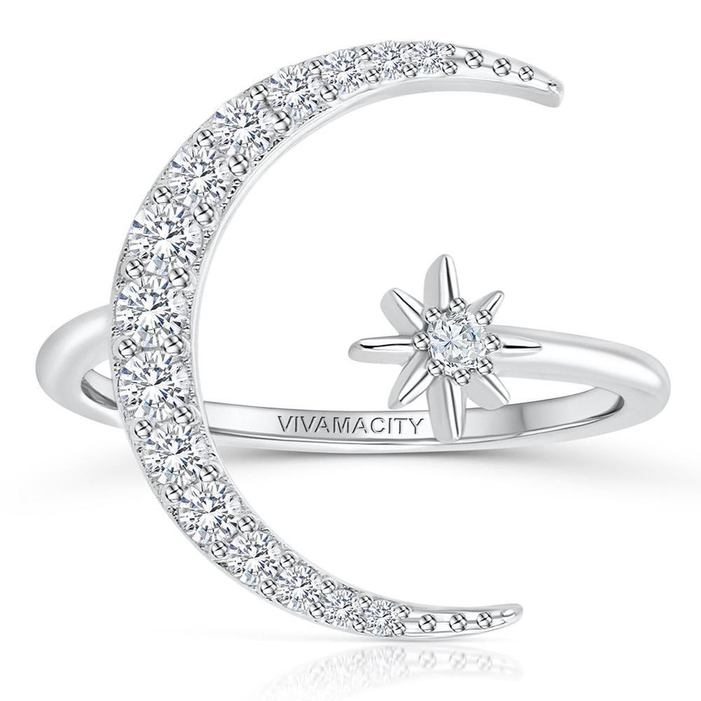 Twilight Star and Crescent Ring