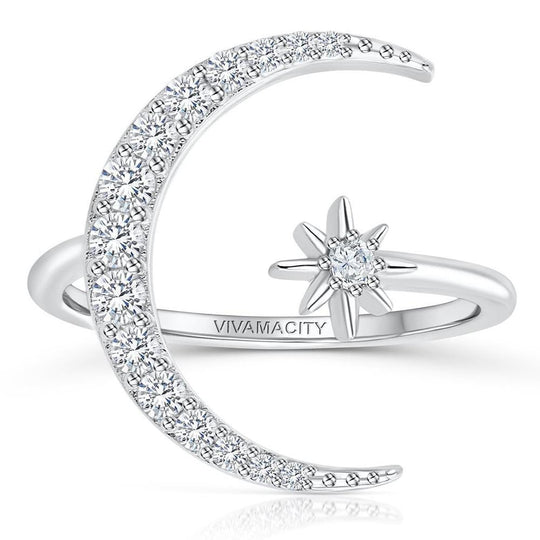 Twilight Star and Crescent Ring