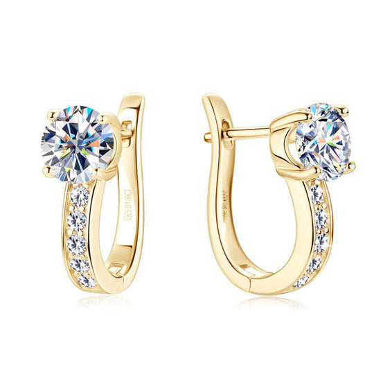 Dainty Moissanite Hug Earrings