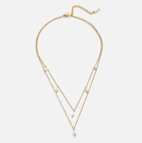 Kay Chain Necklace with Pearl Drops
