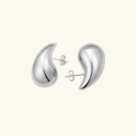 Sandra Polished Teardrop Gold Earrings