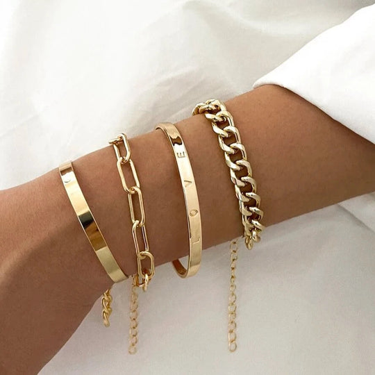Deja Four Piece Bracelet Set