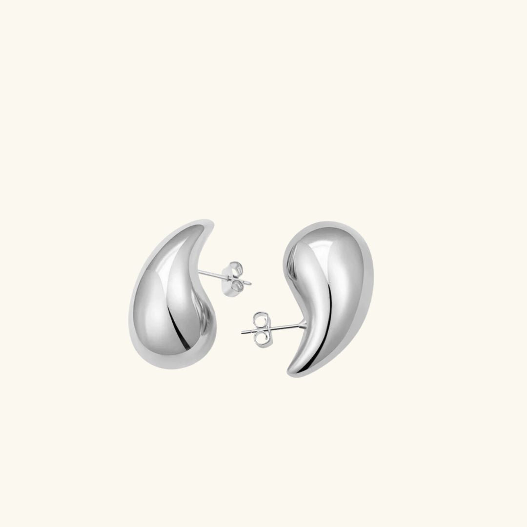 Sandra Polished Teardrop Gold Earrings