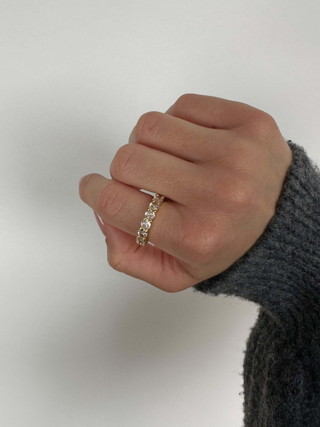 Amia - Radiant Cut Sparkle Ring