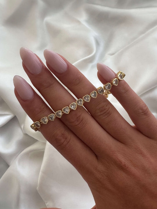 Arabella - Dainty Zirconia Heart Bracelet