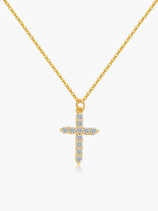 Ariadne - Elegant Zirconia Cross Necklace